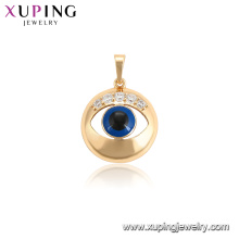 34113 xuping 18k bañado en oro del color del ojo malvado colgante de las mujeres